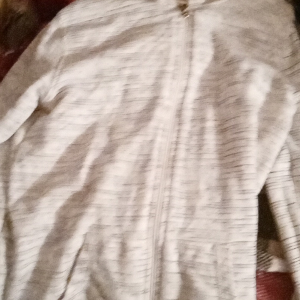 White zip up jacket
